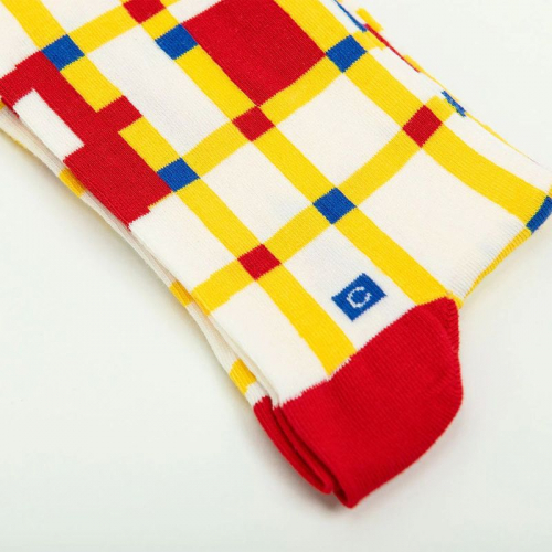 Socken Kunstwerke - Mondrian "Broadway Boogie Woogie"